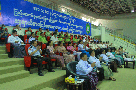 နေပြည်တော်ကောင်စီဥက္ကဋ္ဌ ဦးတင်ဦးလွင် ၂၀၂၃ ခုနှစ် နွေရာသီအခြေခံ အားကစားသင်တန်းများ ဖွင့်ပွဲအခမ်းအနားသို့ တက်ရောက်သည့်သတင်း