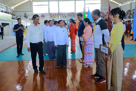 ၂၀၂၄ ခုနှစ်၊ မြန်မာဘော်လီဘောလူမှုရေးအသင်းအမှုဆောင်ဖလား U-18 နှင့် U-25 ဘော်လီဘော(အမျိုးသား)ပြိုင်ပွဲ ဖွင့်ပွဲအခမ်းအနားကျင်းပ