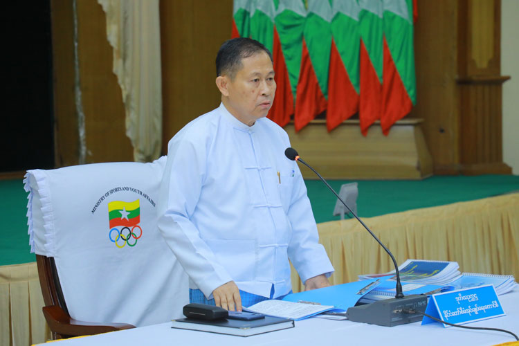 နိုင်ငံတော်စီမံအုပ်ချုပ်ရေးကောင်စီ ဒုတိယဥက္ကဋ္ဌ ဒုတိယဝန်ကြီးချုပ် ဒုတိယဗိုလ်ချုပ်မှူးကြီး စိုးဝင်း ၂၀၂၄ ခုနှစ်၊ ပဉ္စမအကြိမ် အမျိုးသားအားကစားပွဲတော် ကျင်းပရေးဦးစီးကော်မတီ ပထမအကြိမ်အစည်းအဝေးတွင် အမှာစကားပြောကြား