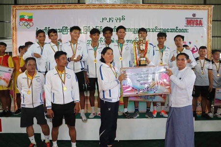 ပဲခူးတိုင်းဒေသကြီး(အရှေ့ခြမ်း)မြန်မာဘော်လီဘောလူမှုရေးအသင်း အမှုဆောင်ဖလား ဘော်လီဘောပြိုင်ပွဲ ဗိုလ်လုပွဲနှင့်ဆုပေးပွဲအခမ်းအနားကျင်းပ