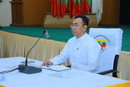 ဒုတိယဝန်ကြီး ဦးထိန်လင်း ၂၀၂၄ ခုနှစ် ၊ ပဉ္စမအကြိမ် အမျိုးသားအားကစားပွဲတော်တွင် ပါဝင်မည့် အင်အား၊ ဝတ်စုံအရောင်၊ အစမ်းလေ့ကျင့်ခြင်းတို့နှင့် ပတ်သက်သည့် ညှိနှိုင်းအစည်းအဝေး တက်ရောက်သည့်သတင်း