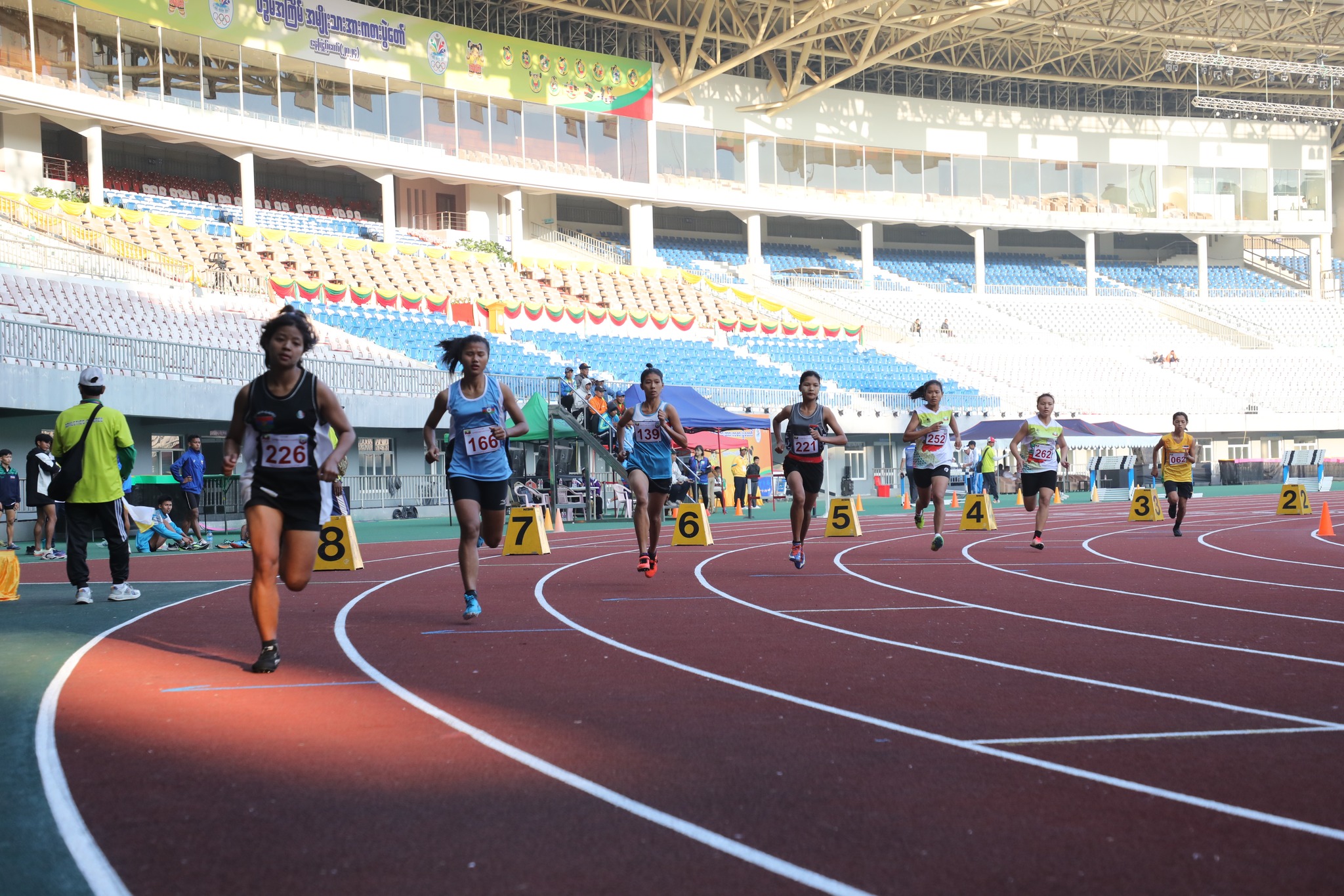 ၂၀၂၄ ခုနှစ်၊ ပဉ္စမအကြိမ် အမျိုးသားအားကစားပွဲတော်၏ ဝန်ကြီးဌာန ပြေးခုန်ပစ်ပြိုင်ပွဲများနှင့် လမ်းလျှောက်ပြိုင်ပွဲများ ဆက်လက်လက်ကျင်းပသည့်သတင်း