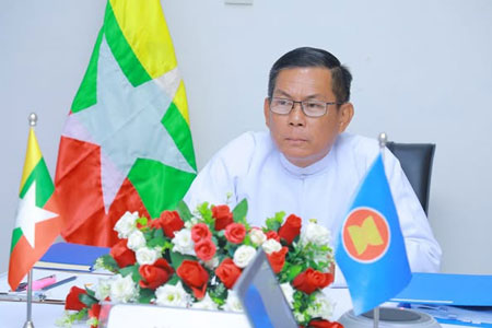 (၁၄)ကြိမ်မြောက် အာဆီယံလူငယ်ဆိုင်ရာ အဆင့်မြင့်အရာရှိကြီးများ အစည်းအဝေးသို့ လူငယ်ရေးရာဦးစီးဌာနညွှန်ကြားရေးမှူးချုပ် ဦးဆောင်သည့် မြန်မာကိုယ်စားလှယ်အဖွဲ့မှ Virtual စနစ်ဖြင့် တက်ရောက်