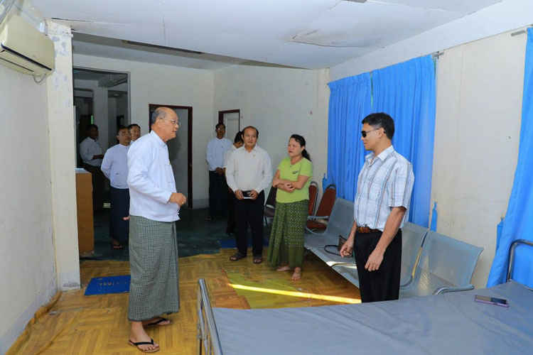 ပြည်ထောင်စုဝန်ကြီး Jeng Phang နော်တောင် နေပြည်တော် အားကစားလေ့ကျင့်ရေးစခန်းရှိ ဆေးပေးခန်းနှင့် တိုင်းရင်းသားရိုးရာ ယဉ်ကျေးမှုအဖွဲ့များ တည်းခိုနေထိုင်သည့် နေရာများအား ကြည့်ရှုစစ်ဆေးသည့်သတင်း