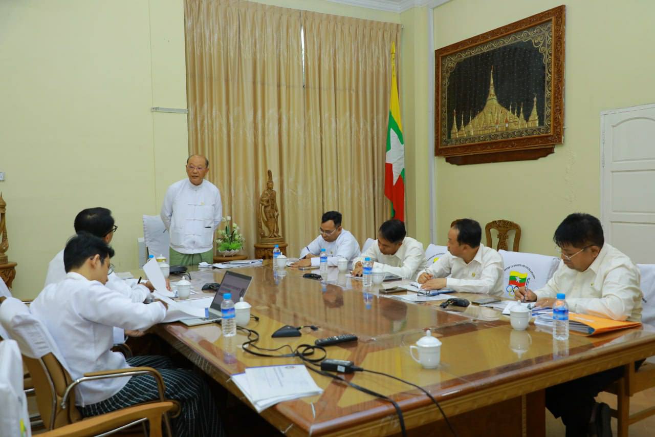 အားကစားနှင့်လူငယ်ရေးရာဝန်ကြီးဌာန ပြည်ထောင်စုဝန်ကြီး Jeng Phang နော်တောင် မြန်မာနိုင်ငံ အီလက်ထရောနစ် အားကစားအဖွဲ့ချုပ် ဥက္ကဋ္ဌနှင့် အဖွဲ့အား လက်ခံတွေ့ဆုံ