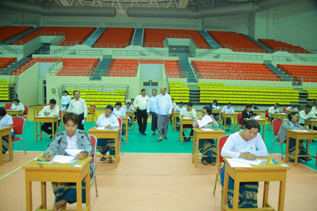 အားကစားနှင့်လူငယ်ရေးရာဝန်ကြီးဌာန၊ အားကစားနှင့်ကာယပညာဦးစီးဌာန ဌာနခွဲများ၌ လစ်လပ်လျက်ရှိသော ရာထူးနေရာများတွင် တိုးမြှင့်ခန့်ထားနိုင်ရေးအတွက် ရေးဖြေစာမေးပွဲစစ်ဆေးခြင်းများပြုလုပ်