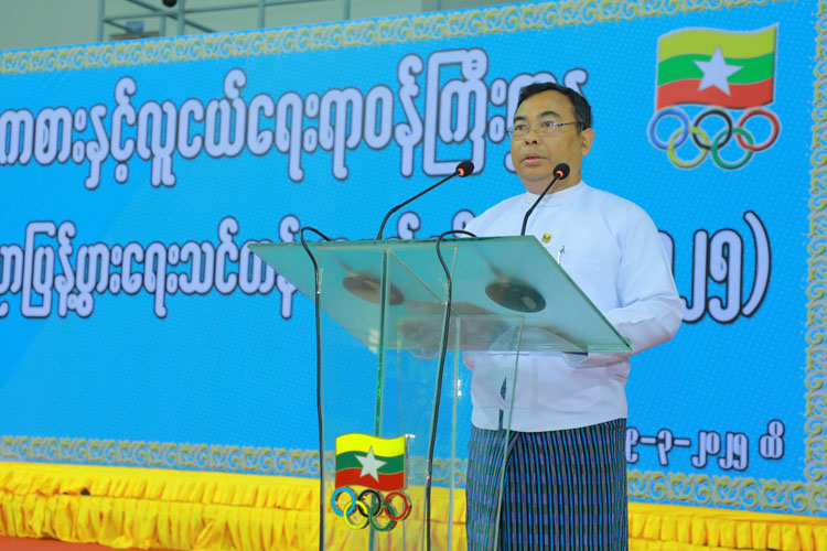 ဒုတိယဝန်ကြီး ဦးထိန်လင်း အားကစားနှင့်လူငယ်ရေးရာ ဝန်ကြီးဌာန ဥပဒေအသိပညာ ပြန့်ပွားရေး သင်တန်းအမှတ်စဉ် (၂/၂၀၂၅) ဖွင့်ပွဲသို့ တက်ရောက်သည့်သတင်း