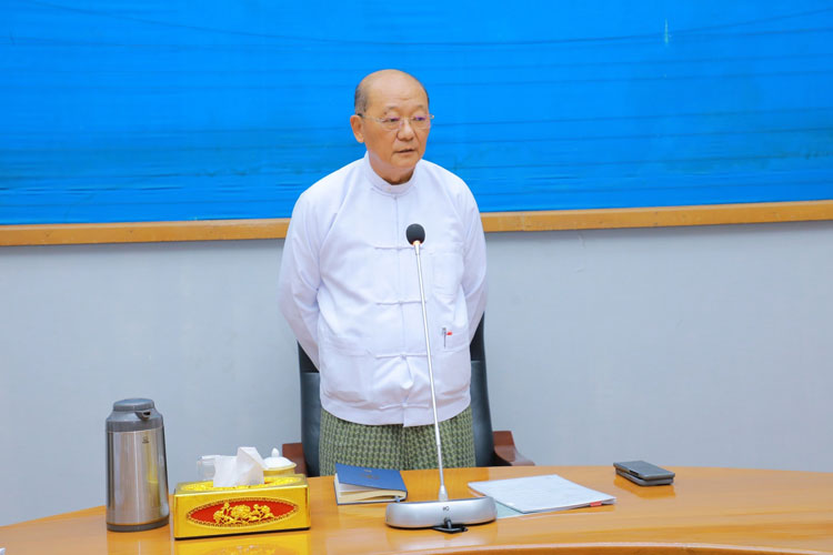 ငလျင်ဒဏ်သင့် ဝန်ထမ်းများအား ယာယီနေရာချထားရန်ကိစ္စများ၊ လှူဒါန်းငွေများ၊ အထောက်အပံ့ပစ္စည်းများရရှိမှုနှင့် ဖြန့်ဝေသုံးစွဲမှု၊ ရုံးအဆောက်အဦများ၊ ဝန်ထမ်းအိမ်ရာများ ပျက်စီးဆုံးရှုံးမှုအပေါ် ရှင်းလင်းဖယ်ရှားမှုနှင့် ယာယီဘာရှာအဆောက်အဦများ ဆောက်လုပ်ပြီးစီးမှုအခြေအနေများအား ရှင်းလင်းဆွေးနွေးခြင်းအစည်းအဝေးကျင်းပ