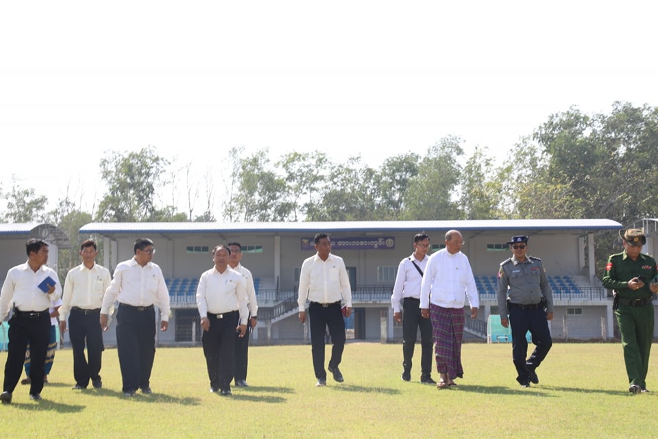 အားကစားနှင့်လူငယ်ရေးရာဝန်ကြီးဌာန ပြည်ထောင်စုဝန်ကြီး Jeng Phang နော်တောင် ရန်ကုန်မြို့ရှိ အားကစားကွင်း/အားကစားရုံများအား လိုက်လံကြည့်ရှုစစ်ဆေး