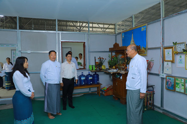 ပြည်ထောင်စုဝန်ကြီး Jeng Phang နော်တောင် ငလျင်ဘေးသင့် အမှုထမ်းများအား ဦးစားပေးနေရာချထားသည့် Basha များအား လိုက်လံကြည့်ရှုစစ်ဆေး
