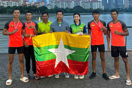 စင်ကာပူ တာတိုဖလား ကနူး / ကယက် လှေလှော်ပြိုင်ပွဲတွင် မြန်မာ ရွှေသုံးခု ၊ ငွေတစ်ခု ၊ ကြေးသုံးခုရရှိထား