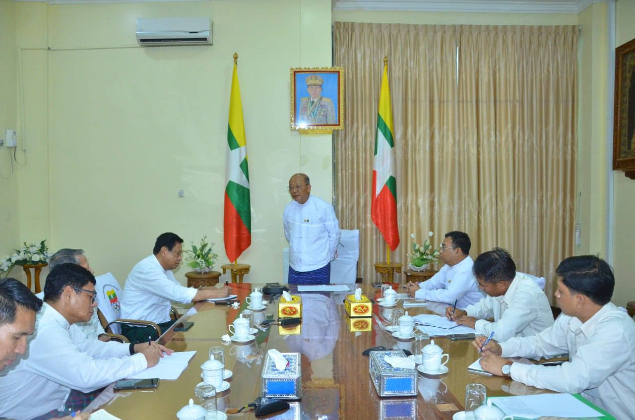 မြန်မာနိုင်ငံအိုလံပစ်ကော်မတီ ဥက္ကဋ္ဌ၊ အားကစားနှင့်လူငယ်ရေးရာဝန်ကြီးဌာနနှင့် ဟိုတယ်နှင့်ခရီးသွားလာရေးဝန်ကြီးဌာန ပြည်ထောင်စုဝန်ကြီး Jeng Phang နော်တောင် မြန်မာနိုင်ငံဂျူဒိုအားကစားအဖွဲ့ချုပ် ဥက္ကဋ္ဌနှင့် အဖွဲ့အား လက်ခံတွေ့ဆုံ