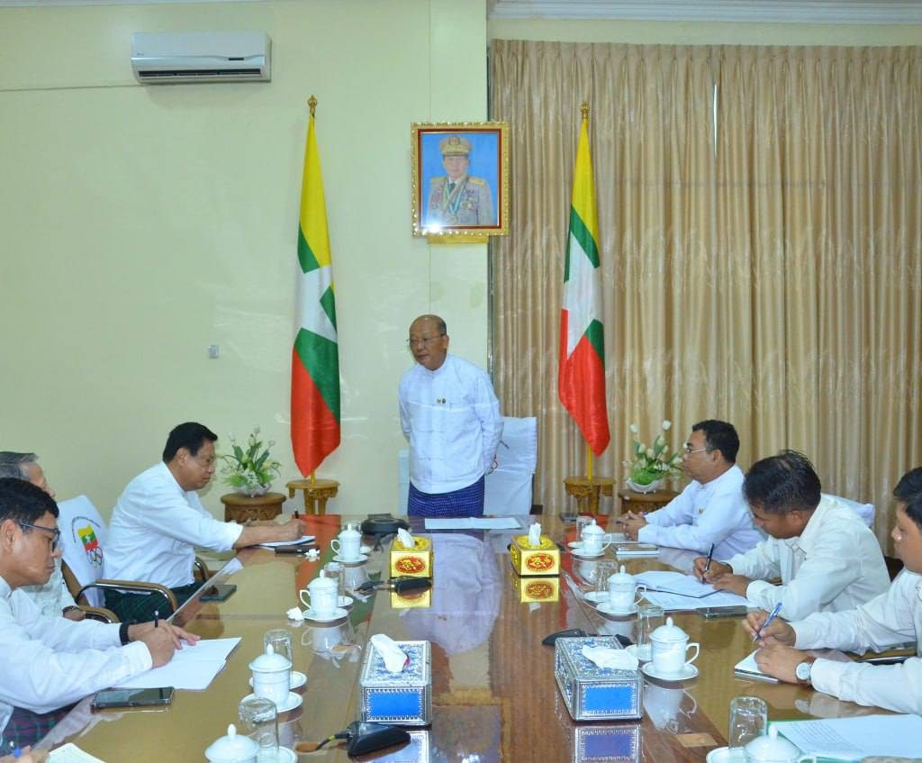 မြန်မာနိုင်ငံအိုလံပစ်ကော်မတီ ဥက္ကဋ္ဌ၊ အားကစားနှင့်လူငယ်ရေးရာဝန်ကြီးဌာနနှင့် ဟိုတယ်နှင့်ခရီးသွားလာရေးဝန်ကြီးဌာန ပြည်ထောင်စုဝန်ကြီး Jeng Phang နော်တောင် မြန်မာနိုင်ငံဂျူဒိုအားကစားအဖွဲ့ချုပ် ဥက္ကဋ္ဌနှင့် အဖွဲ့အား လက်ခံတွေ့ဆုံ