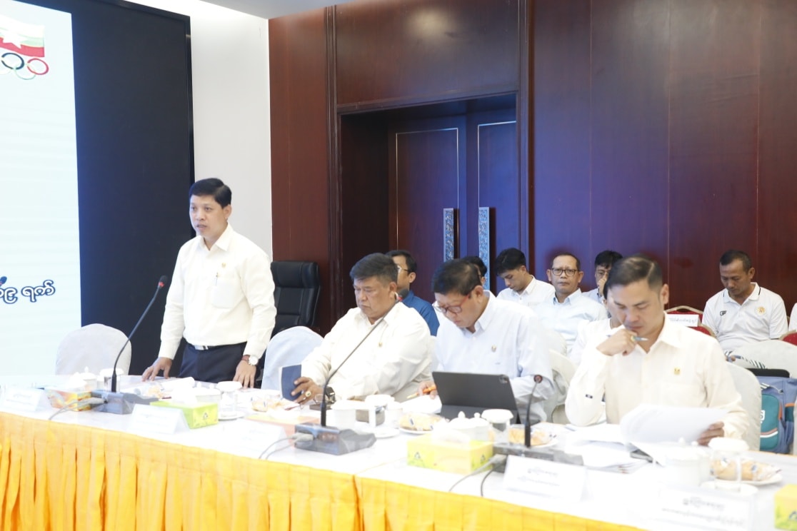 အား/ကာဦးစီးဌာန ညွှန်ကြားရေးမှူးချုပ် (၃၃)ကြိမ်မြောက်အရှေ့တောင်အာရှအားကစားပြိုင်ပွဲသို့ ဝင်ရောက်ယှဉ်ပြိုင်မည့် မြန်မာအားကစားအဖွဲ့ အောင်မြင်မှုရရှိစေရေးအတွက် မြန်မာနိုင်ငံအားကစားအဖွဲ့ချုပ်များနှင့်တွေ့ဆုံ