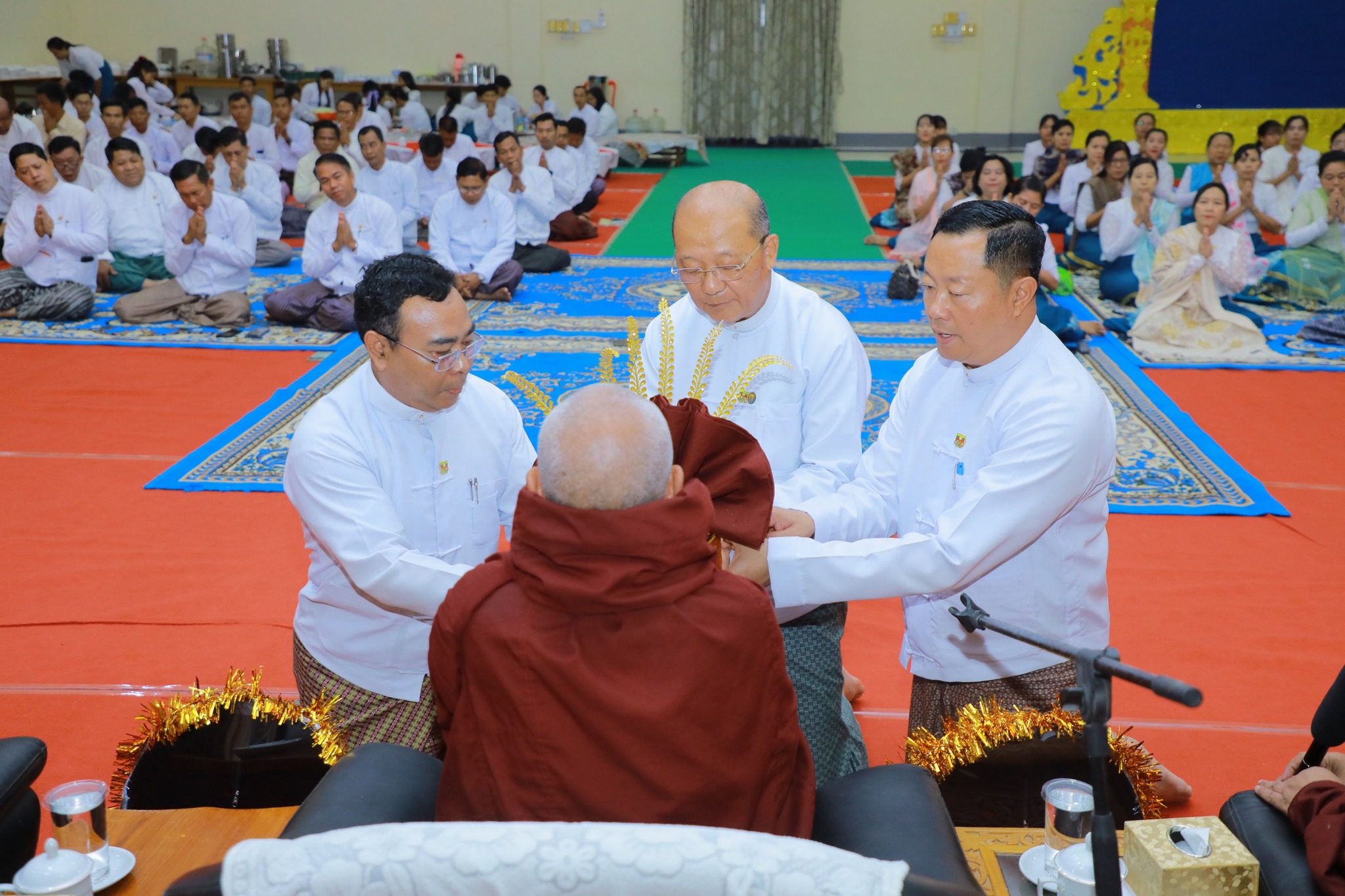 အားကစားနှင့်လူငယ်ရေးရာဝန်ကြီးဌာန ဝန်ထမ်းမိသားစုများ၏ စုပေါင်းမဟာဘုံကထိန်သင်္ကန်းဆက်ကပ်လှူဒါန်းပွဲအခမ်းအနားကျင်းပခြင်းနှင့် ဝဏ္ဏသိဒ္ဓိအားကစားကွင်း ပြန်လည်ပြင်ဆင်ဆောင်ရွက်နေမှုအခြေအနေများအား လိုက်လံကြည့်ရှုစစ်ဆေး