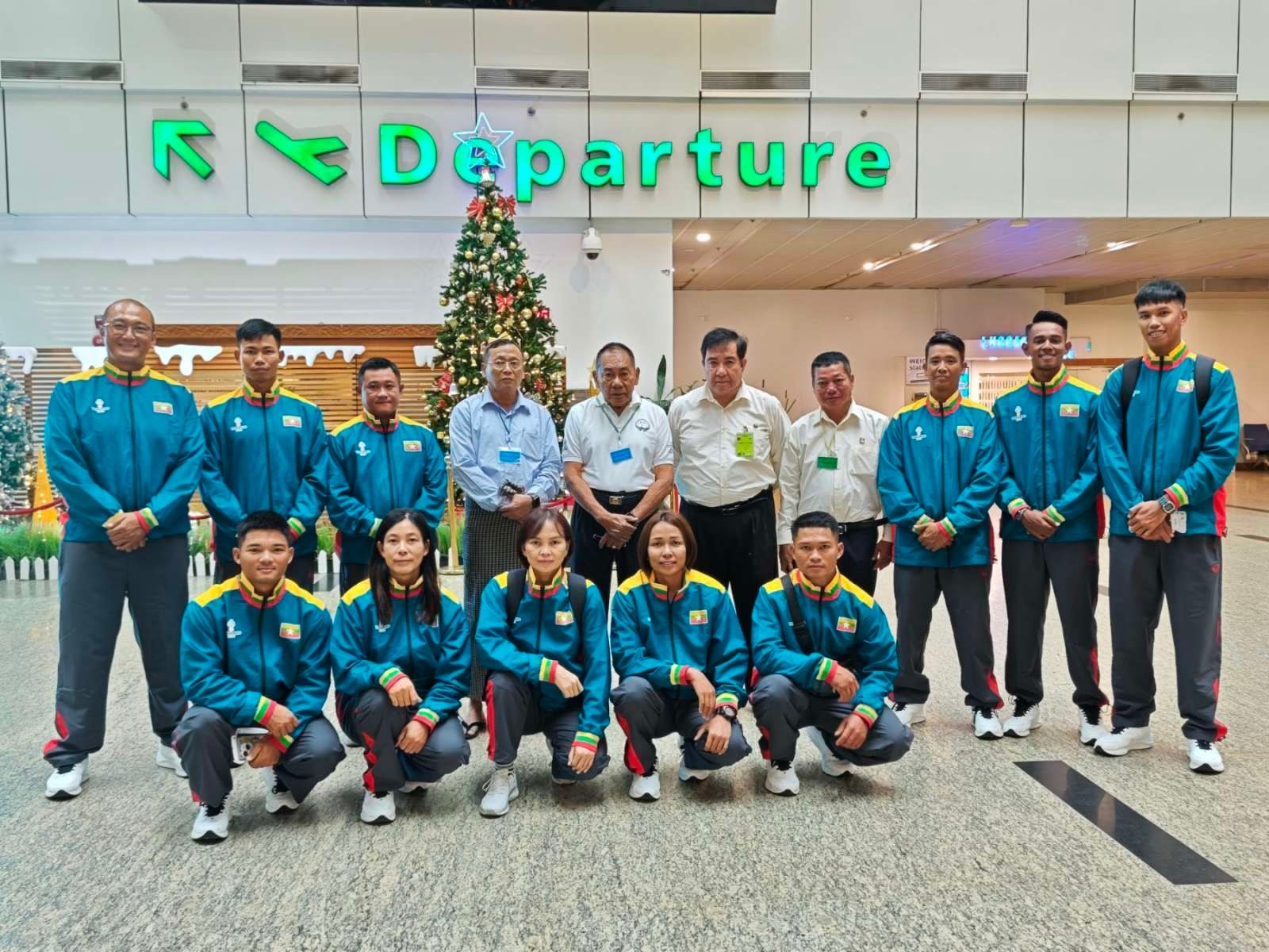 (၃၃)ကြိမ်မြောက်အရှေ့တောင်အာရှအားကစားပြိုင်ပွဲပါဝင်ယှဉ်ပြိုင်မည့် ပြေးခုန်ပစ် ၊ ဂျူဒို ၊ ကရာတေး ၊ ရွက်လှေအားကစားအဖွဲ့များ ထိုင်းနိုင်ငံ၊ ဘန်ကောက်မြို့နှင့် ချွန်ဘူရီမြို့များသို့ ထွက်ခွာ