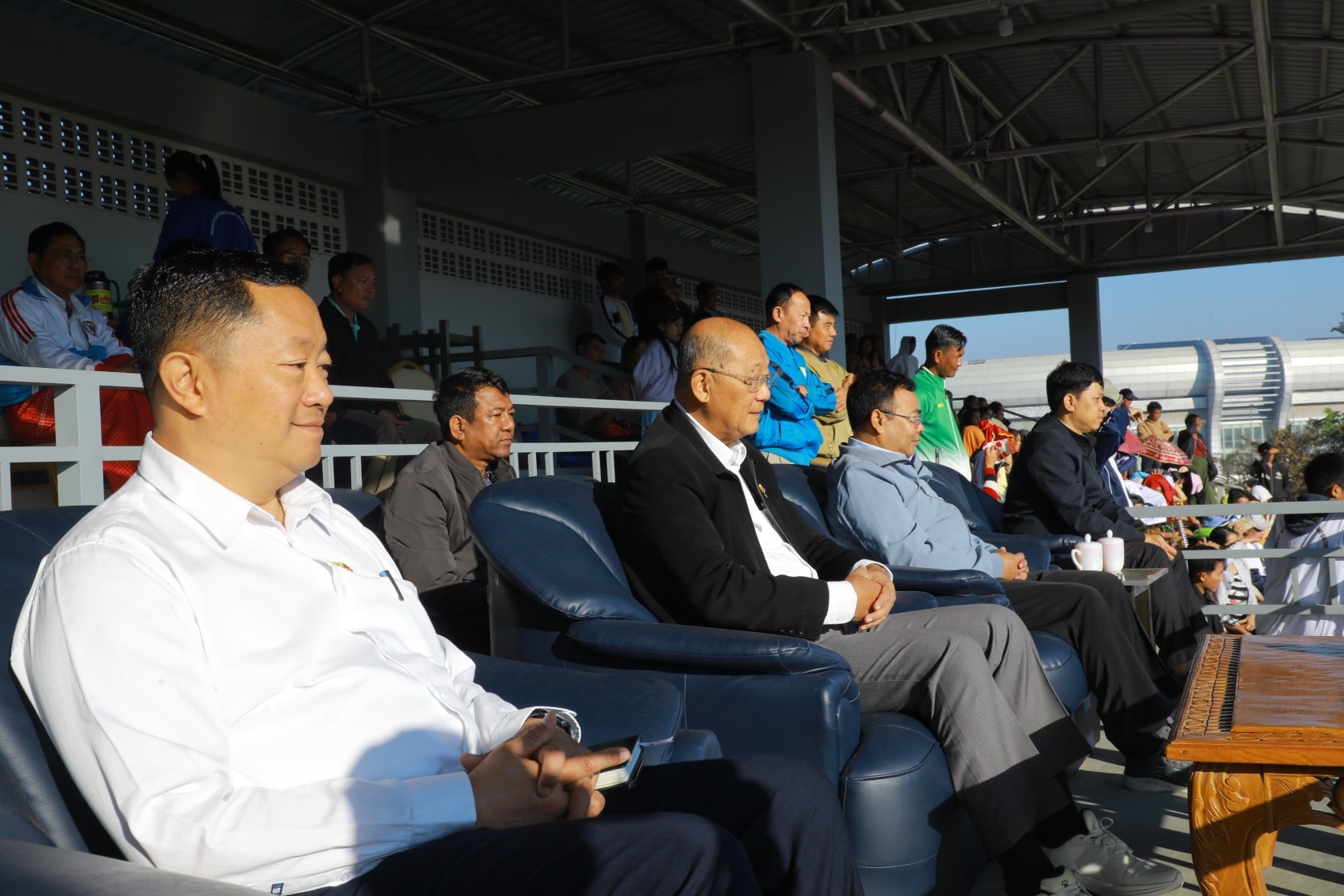 အားကစားနှင့်လူငယ်ရေးရာဝန်ကြီးဌာနနှင့် ဟိုတယ်နှင့်ခရီးသွားလာရေးဝန်ကြီးဌာန၊ ပြည်ထောင်စုဝန်ကြီး Jeng Phang နော်တောင် ၂၀၂၆ ခုနှစ် (၇၈)နှစ်မြောက် လွတ်လပ်ရေးနေ့ အထိမ်းအမှတ် ဝန်ကြီးဌာနပေါင်းစုံ ထုပ်ဆီးတိုး(အမျိုးသမီး)၊ လွန်ဆွဲ(အမျိုးသား/အမျိုးသမီး) ပြိုင်ပွဲ ယှဉ်ပြိုင်နေမှုများအား တက်ရောက်ကြည့်ရှုအားပေးသည့်သတင်း