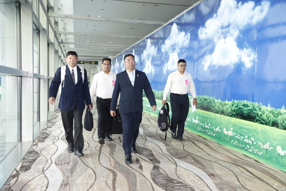 မြန်မာနိုင်ငံအိုလံပစ်ကော်မတီ ဒုတိယ ဥက္ကဋ္ဌ ၊ အားကစားနှင့် လူငယ်ရေးရာဝန်ကြီးဌာန ၊ ဒုတိယဝန်ကြီး ဦးထိန်လင်း (၄၆)ကြိမ်မြောက် အာရှအိုလံပစ်ကောင်စီ အထွေထွေညီလာခံသို့ တက်ရောက်ခဲ့ပြီး ပြန်လည်ရောက်ရှိ