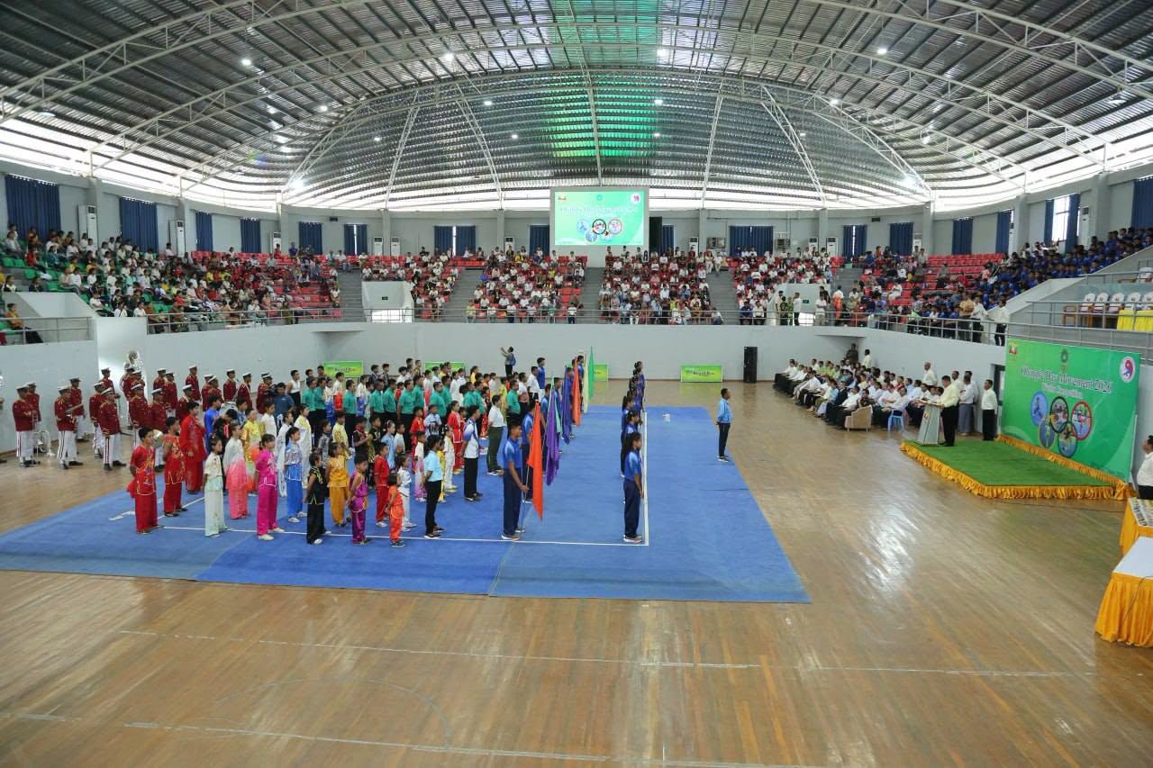 မြန်မာနိုင်ငံအိုလံပစ်ကော်မတီဥက္ကဋ္ဌ၊ အားကစားရေးရာဝန်ကြီးဌာန၊ ပြည်ထောင်စုဝန်ကြီး ဦးရဲမြင့်ထွန်း ၂၀၂၆ ခုနှစ်၊ အိုလံပစ်နေ့ အထိမ်းအမှတ် ဝူရှူး(ထောက်လု) ဖိတ်ခေါ်ပြိုင်ပွဲ ဖွင့်ပွဲသို့ တက်ရောက်၊ အားကစားနှင့် ကာယပညာသိပ္ပံ (မန္တလေး) အတွင်းရှိ တည်ဆောက်ရေးလုပ်ငန်းများအား ကြည့်ရှုစစ်ဆေး
