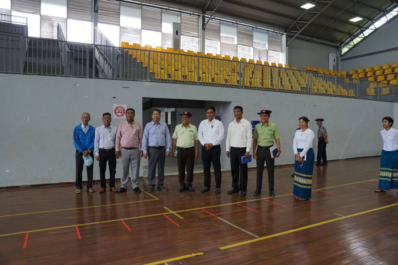 ပဲခူးတိုင်းဒေသကြီး တောင်ငူခရိုင် အားကစားခန်းမနှင့် အားကစားကွင်းတို့အား ကွင်းဆင်းစစ်ဆေးခြင်းများ ဆောင်ရွက်