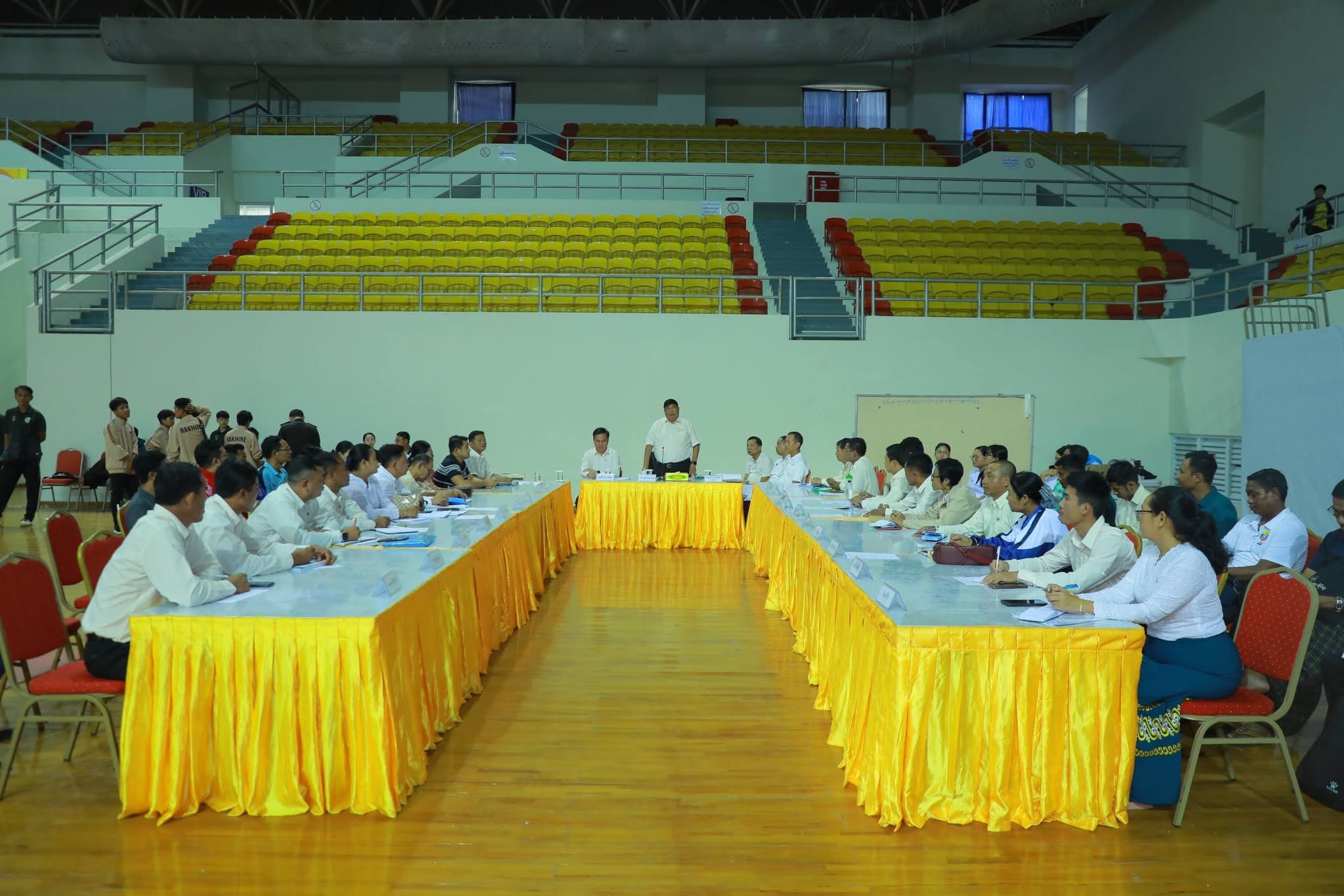 ‎၂၀၂၆ ခုနှစ် ၊ တိုင်းဒေသကြီးနှင့်ပြည်နယ် ပိုက်‌ကျော်ခြင်း(အမျိုးသား/အမျိုးသမီး)ပြိုင်ပွဲ အောင်မြင်စွာကျင်းပနိုင်ရေးအတွက် အားကစားသမားများအား လူတွေ့စစ်ဆေးခြင်း၊ ပွဲစဉ်ဇယားရေးဆွဲခြင်းနှင့် အသင်းအုပ်ချုပ်သူများ ပေါင်းစပ်ညှိနှိုင်းအစည်းအဝေးကျင်းပ
