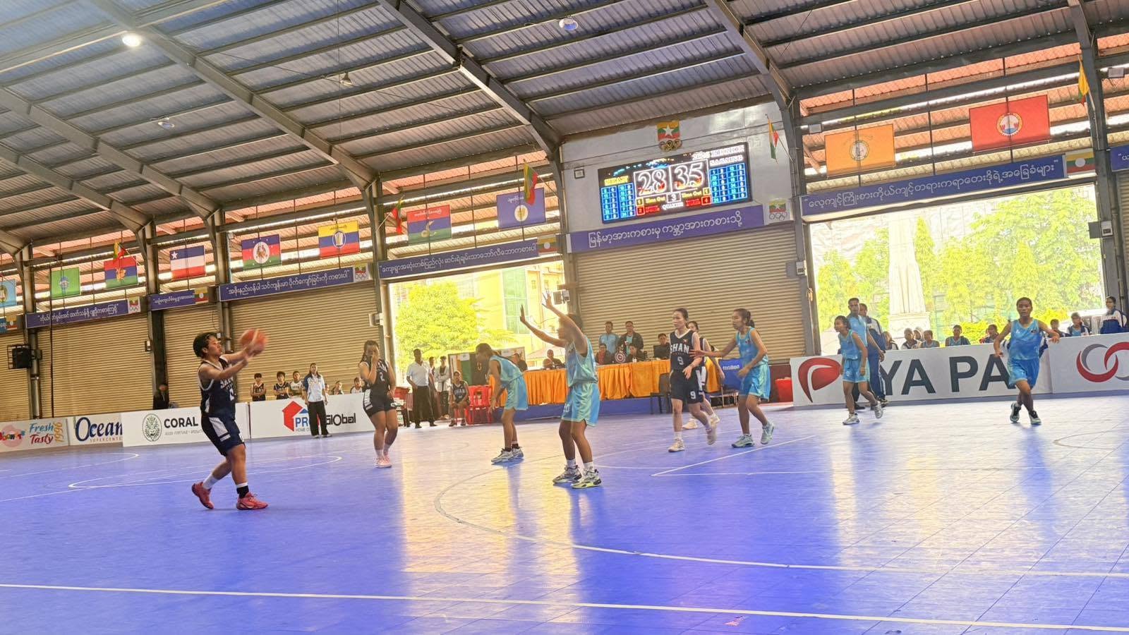 ၂၀၂၆ ခုနှစ်၊ တိုင်းဒေသကြီးနှင့်ပြည်နယ် ဘတ်စကက်ဘော(အမျိုးသား/အမျိုးသမီး)ပြိုင်ပွဲ အုပ်စုပတ်လည်ပွဲစဉ်များ ဆက်လက်ကျင်းပ (၇-၈-၂၀၂၆)